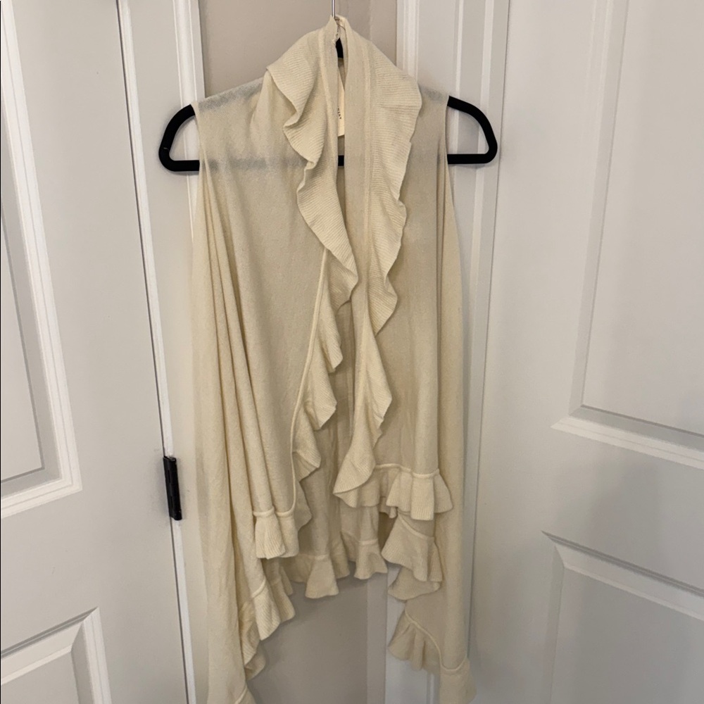 Do Everything in Love Cream Ruffle Top